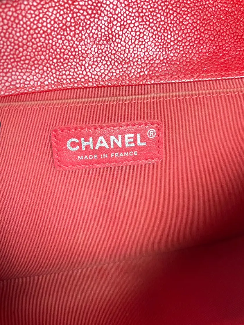 Chanel Boy 10 Red Caviar Rhw Holo 23