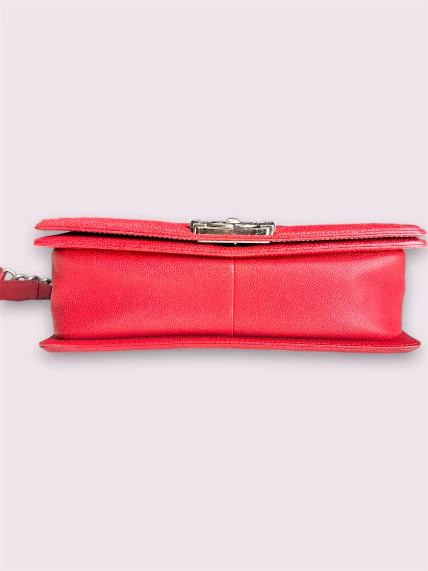 Chanel Boy 10 Red Caviar Rhw Holo 23