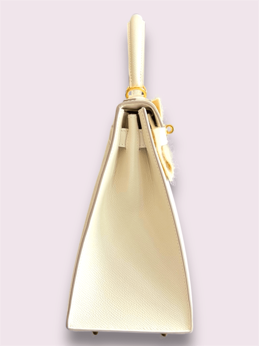 HERMÈS Kelly 28 Craie Epsom Sellier GHW