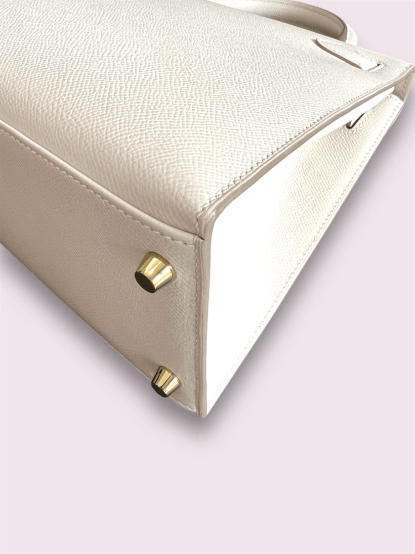 HERMÈS Kelly 28 Craie Epsom Sellier GHW