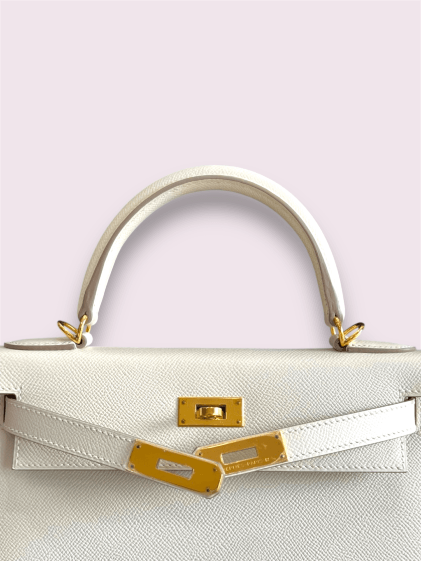 HERMÈS Kelly 28 Craie Epsom Sellier GHW
