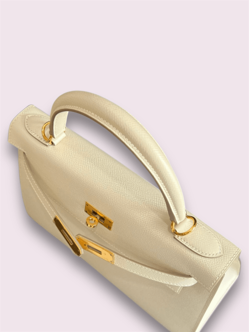 HERMÈS Kelly 28 Craie Epsom Sellier GHW